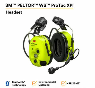 3M™ PELTOR MT15H7P3EWS6 WS™ ProTac XPI Headset Hard Hat Attached | Free Shipping and No Sales Tax