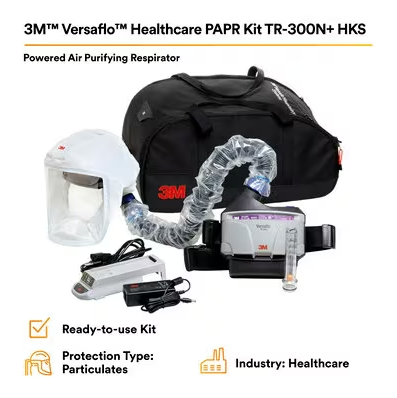 3M™ TR-300N+HKS Versaflo™ Healthcare PAPR Kit TR-300N+ HKS | SM/MD | Free Shipping and No Sales Tax