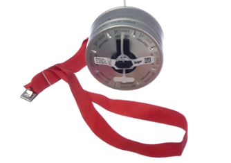 Silver and Red Draeger R59474 E-Filter Set CO-P2 Parat 5510 on white background