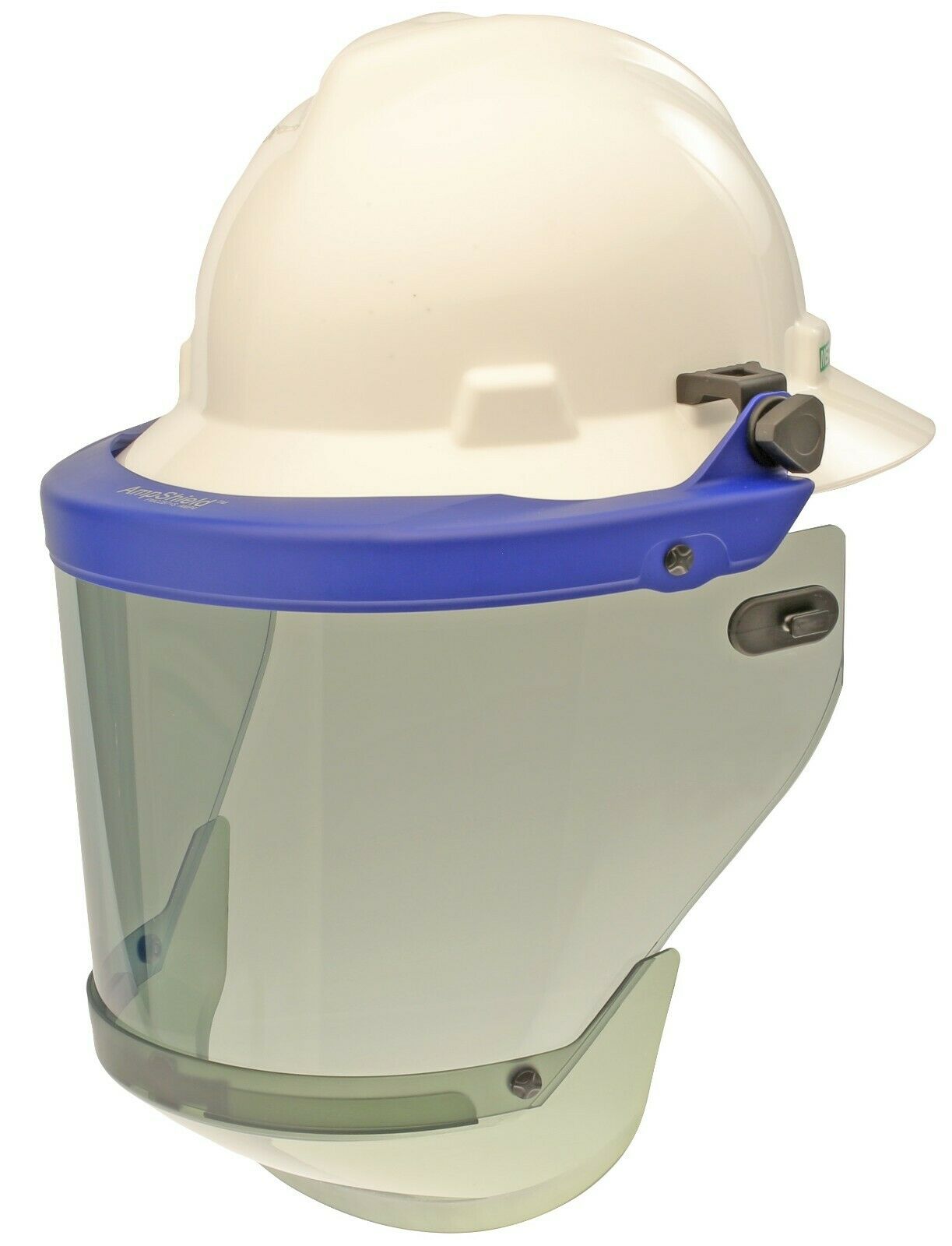 tinted faceshield blue bracket arc flash Paulson 9004940 on white background