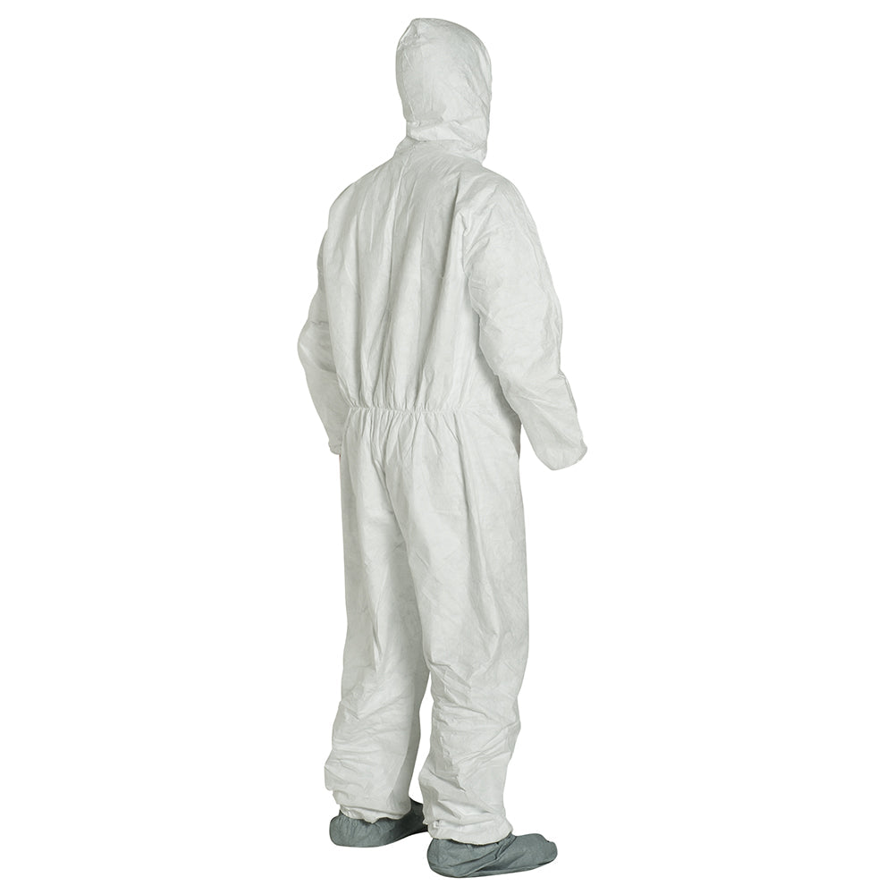 DUPONT TY122S Coverall Respirator Fit Hood Elastic Wrists Skid-Resistant Boots 25/CS