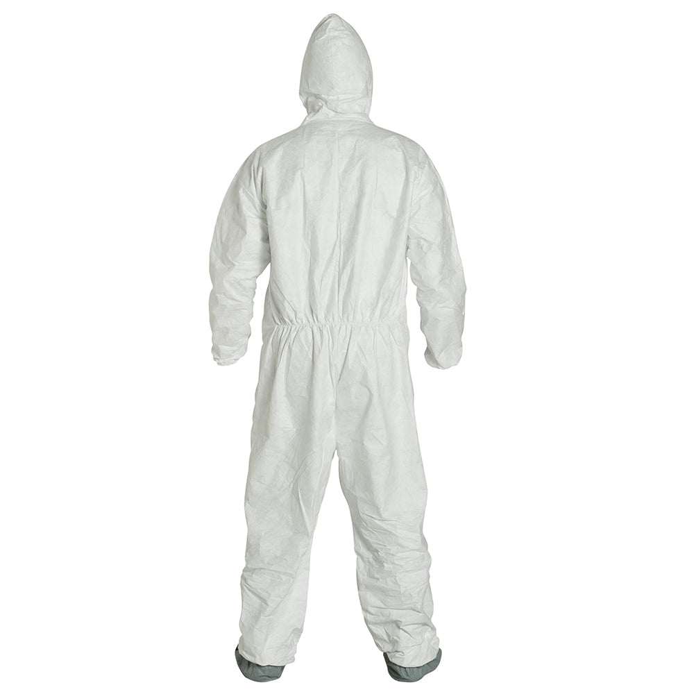 DUPONT TY122S Coverall Respirator Fit Hood Elastic Wrists Skid-Resistant Boots 25/CS