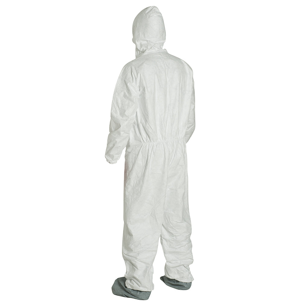 DUPONT TY122S Coverall Respirator Fit Hood Elastic Wrists Skid-Resistant Boots 25/CS