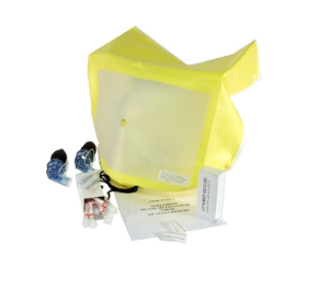 Yellow, blue, white Draeger Safety 4055625 Qualitative Bitrex Fit Test Kit on white background