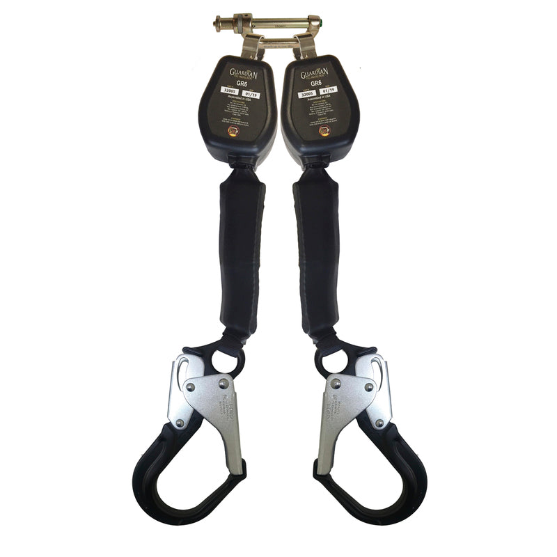 Black, silver, gold Guardian Fall 32007 GR6 Personal SRL 6 Foot Overhead on white background