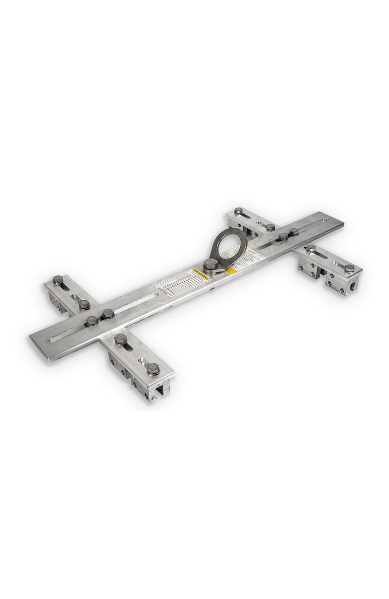SILVER Adjustable Standing Roof Anchor on white background