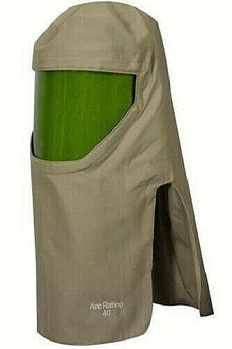 Khaki 40 cal hood and faceshield NSA H65HKHKHATEC on white background