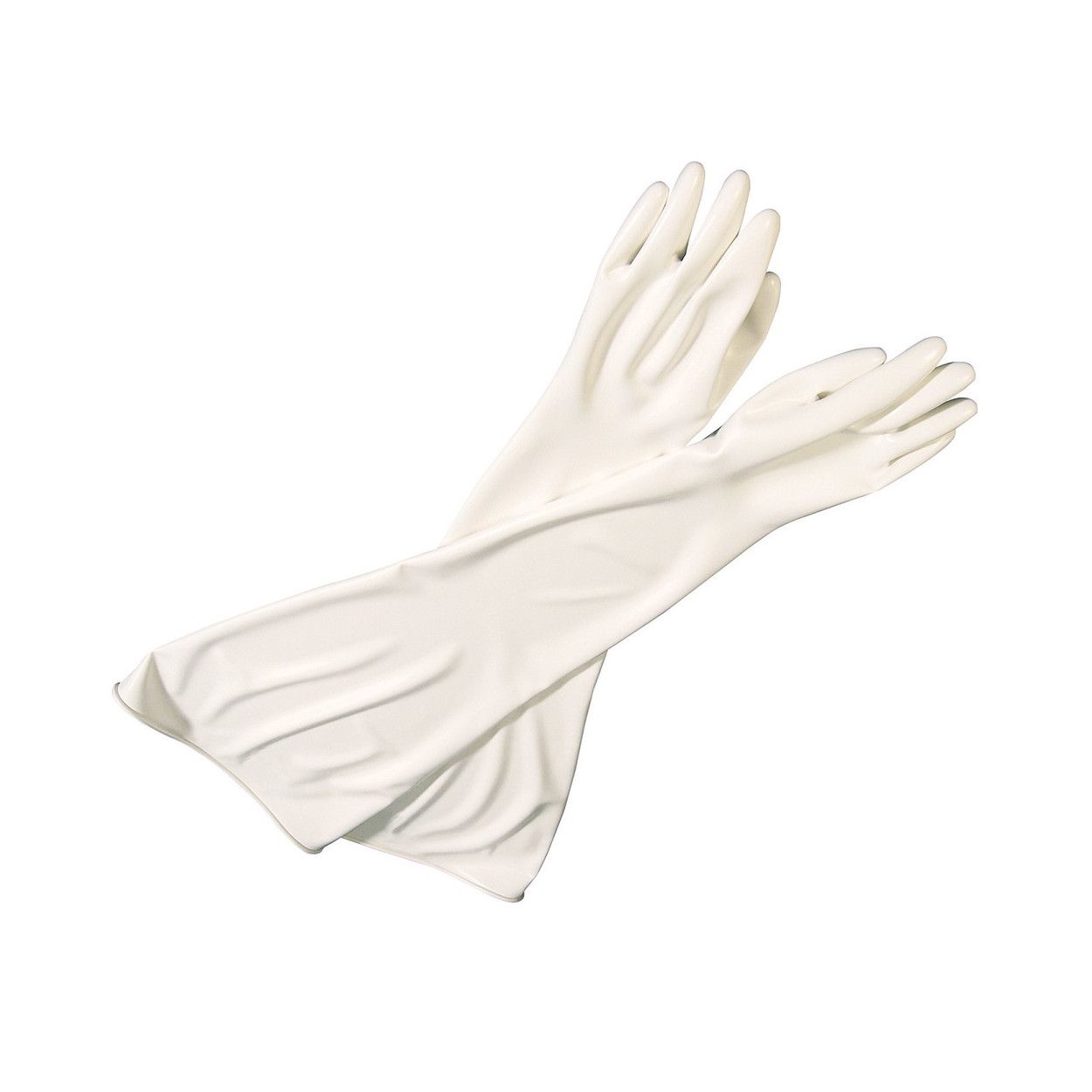 off white Honeywell 10Y1532A/9M CSM Glovebox Gloves on white background