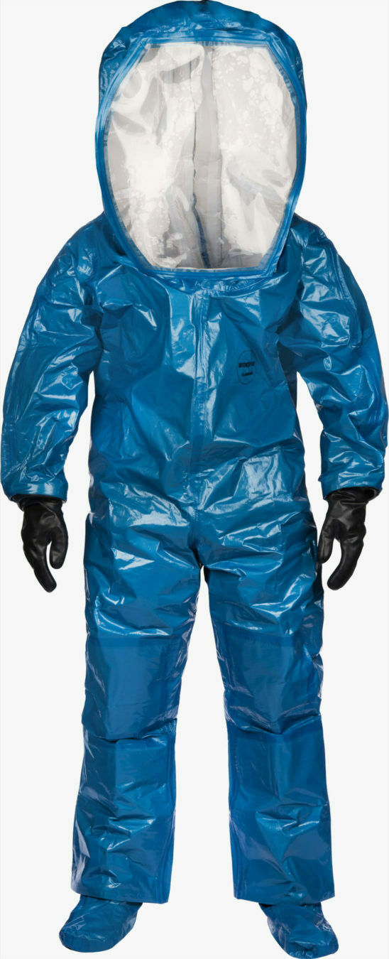 Blue Lakeland INT650B encap. suit on white background