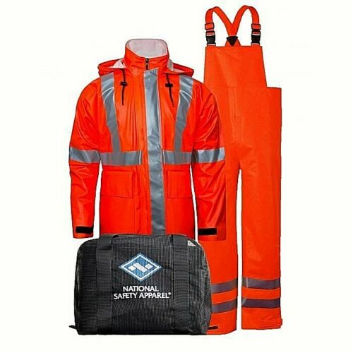 NATIONAL SAFETY APPAREL KITRLC3 ARC H2O FR Rainwear Kit-Type R Class 3
