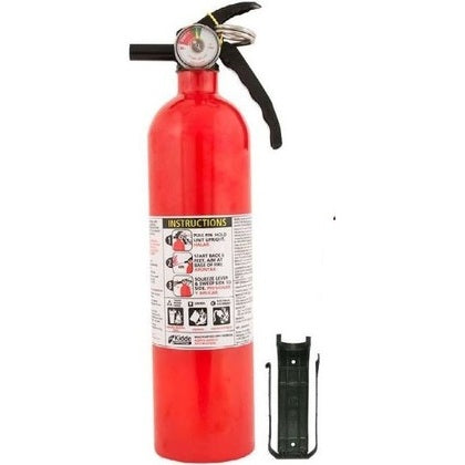 Red and white Kidde 210102MTL FA110 Fire Extinguisher on white background