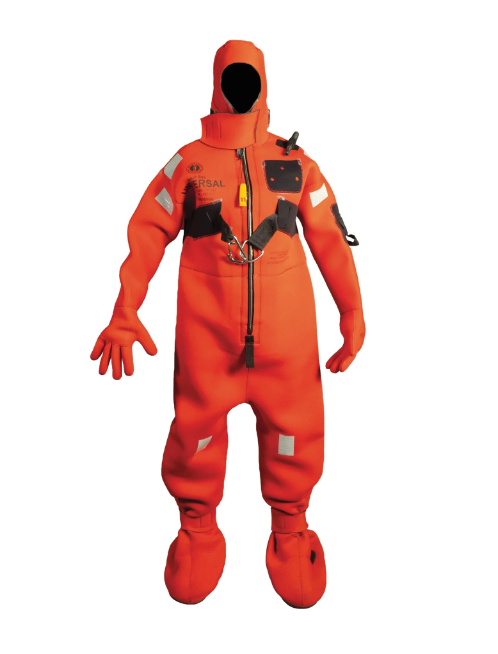 Orange Mustang Survival MIS240 HR Neoprene Cold Water Immersion Suit on white background