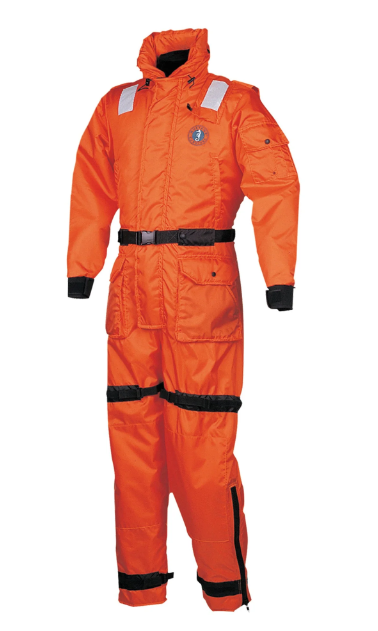 Orange Mustang Survival MS2175 Deluxe Anti-Exposure Coverall and Worksuit on white background
