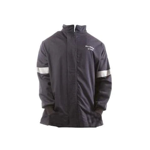 Navy EN12JTWUNB01 with reflective, on white background Enespro 12 Cal Ultrasoft Jacket