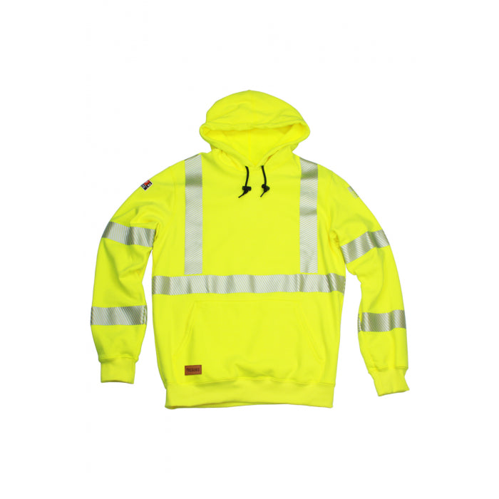 Lime yellow hi viz NSA pullover sweatshirt SWSHEC3 on white background