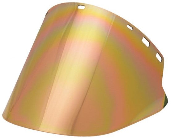 Gold Paulson 2119895 Gold Hard Coated Heat Reflective Face Shield Window on whitde background