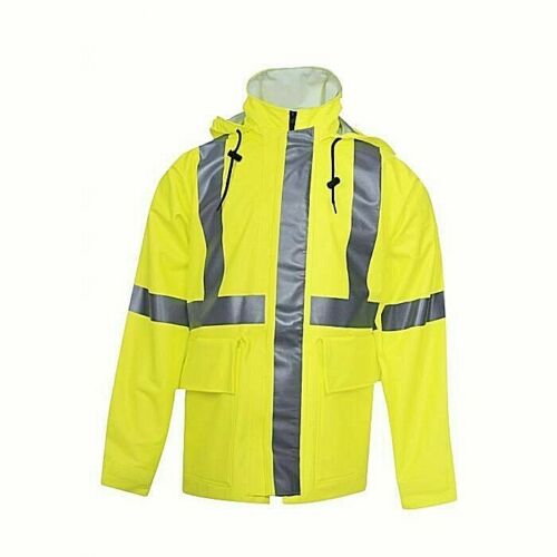 NATIONAL SAFETY APPAREL R30RL06 FR HI-Vis Rain Jacket-Type R Class 3