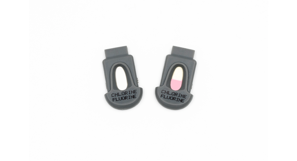 Gray and pink Morphix 084035 against white background