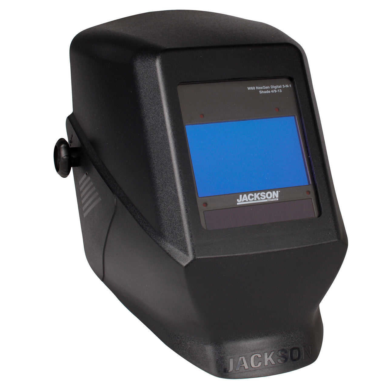 black and blue SureWerx Jackson Safety 46148 NexGen Welding Helmet on white background