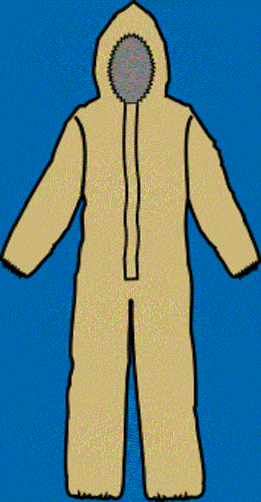 Kappler Z3H428 Zytron 300 Coverall with Hood Elastic Wrists and Ankles CE Type 3 Six per Case