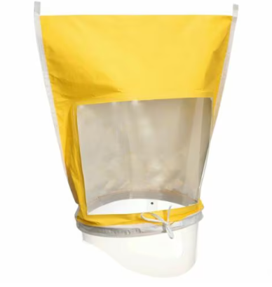 Gold and clear 3M™ FT-14 Test Hood on white background