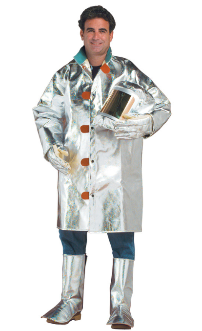 Chicago Protective Apparel 602-AR Aluminized 15 oz Rayon 45" Length Coat