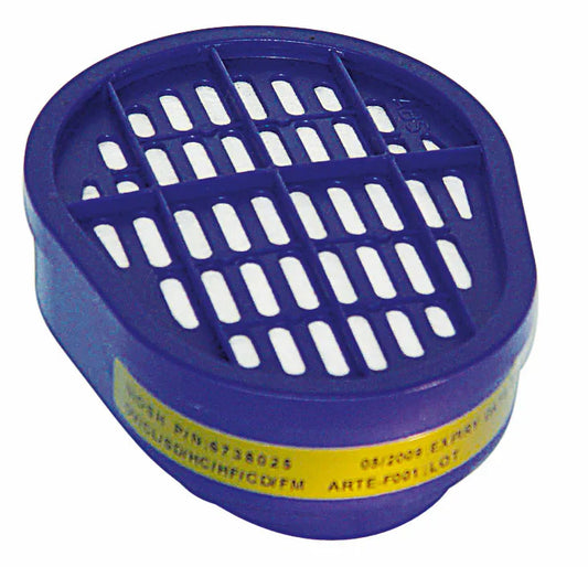 Blue Draeger 6738025 filter on white background