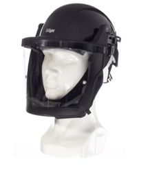 Black Draeger R58325 X-plore Helmet with Visor Black on white background