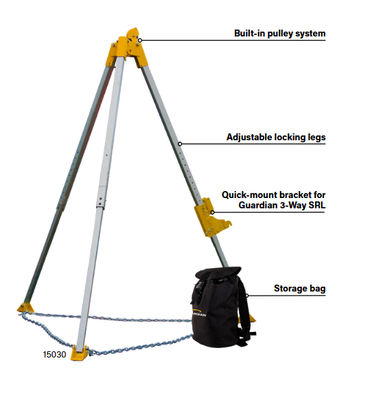 Guardian Fall 15030 Arc-O-Pod Tripod System Confined Space No Tax ...