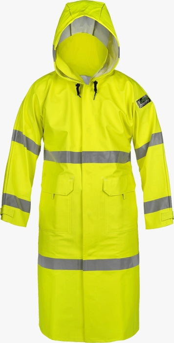 Yellow with silver reflective strips Lakeland ALCPU10LY Arc/Arc Flash X PU 48” Raincoat