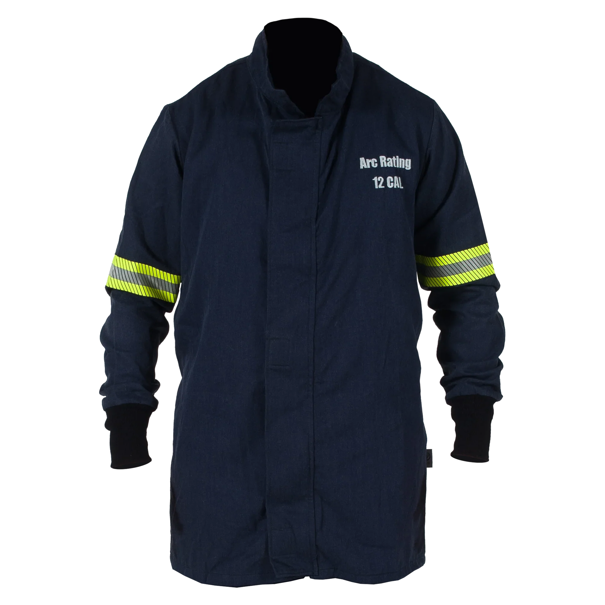 Navy on gray checkered background National Safety Apparel Enespro EN12JTNTNB01 AirLite 12 Cal Jacket
