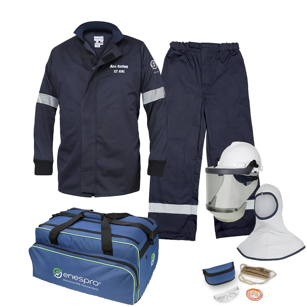 Multi colored on white background National Safety Apparel Enespro EN12KTWUNB02 12 Cal Ultrasoft Arc Flash Kit