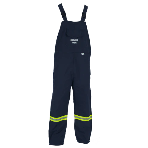 Enespro National Safety Apparel EN40BONDNB01 40 cal AirLite Bib Overalls on gray checkered background