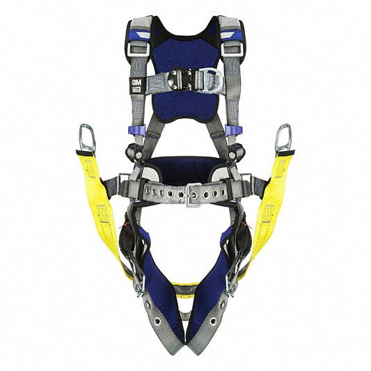 black, silver, yellow 3M comfort safety harness 1402117 on white background