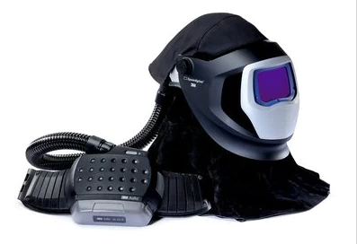 Black, gray, purple 3M™ 38-1101-30iSW Adflo™ PAPR and Versaflo™ M-Series Helmet Kit  on white background