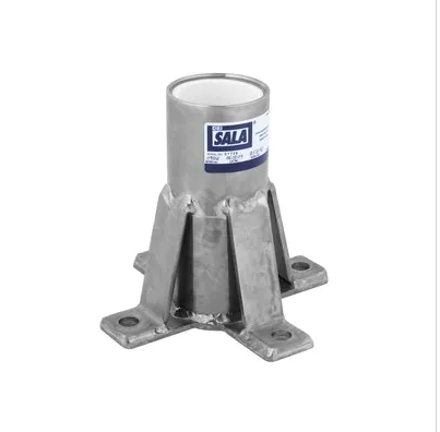 Silver gray 3M™ 8518347 DBI-SALA Confined Space Permanent Floor Mount on white background