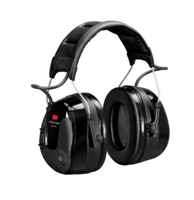 Black 3M PELTOR ProTac III Slim Headset MT13H220A  on white background