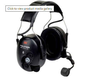 Black 3M Peltor MT15H7AWS5-77 WS ProTac XP Black Communication Headset on white background