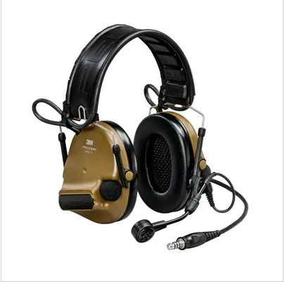 Multi color 3M™ MT20H682FB-47N PELTOR™ ComTac™ VI Tactical Headsets on white background