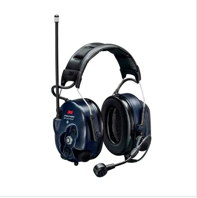 Black 3M™ MT73H7A4D10-NA PELTOR™ WS™ LiteCom PRO III Headset on white background