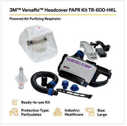3M Versaflo TR-600-HKL Healthcare PAPR Kit | Free Shipping and No Sales Tax