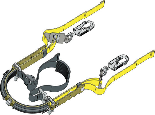 Yellow and gray Miller by Honeywell 7700A/YL/GP-1 Utility Gaff Pullers Miller Stop Fall Restraint Device on white background