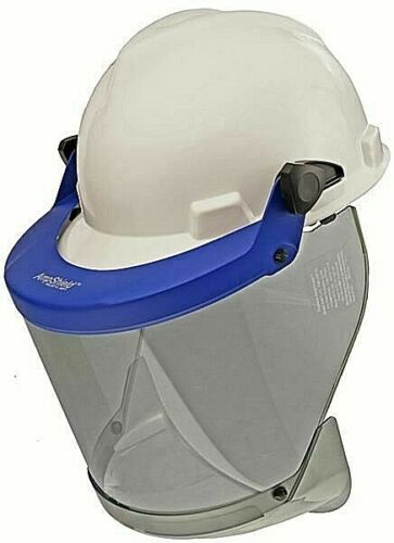 Blue bracket/tinted faceshield Paulson 9004585 on white background