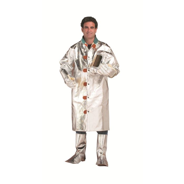 Chicago Protective Apparel 603-ACX10 Aluminized CarbonX Heat Resistive 50” Coat | Free Shipping and No Sales Tax