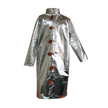 Chicago Protective Apparel 603-ACF Aluminized Carbon Fleece 50” Heat Resistive Coat | Free Shipping and No Sales Tax