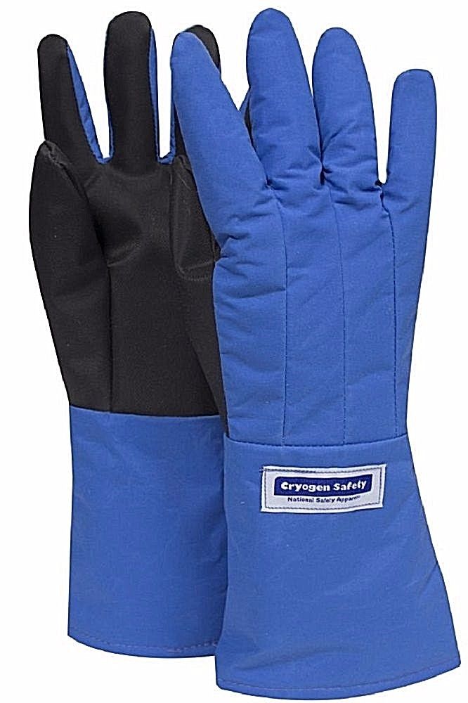 Blue NSA cryogenic elbow length gloves G99CRBEP on white background