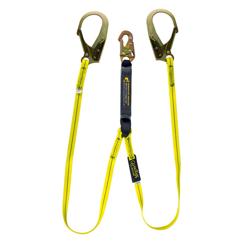 Yellow and gold Guardian 01231 External Shock Lanyard  on white background