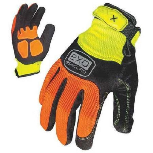 Ironclad EXO-HZA-05-XL Hi-Vis Mechanic Gloves XL Orange/Yellow Single Layer 12pk