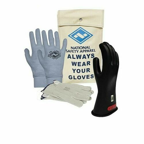 multi color NSA voltage glove safety kit KITGC0 on white background