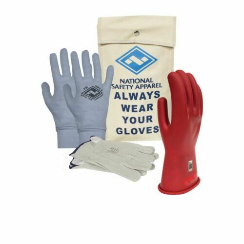 NATIONAL SAFETY APPAREL KITGC0 AG CLASS 0 Arcguard Rubber Voltage Glove Kit